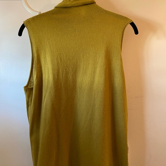 Magaschoni Chartreuse Cashmere Sleeveless Sweater - Picture 2 of 6
